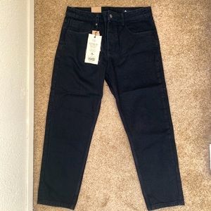 THRILLS CHOPPED DENIM JEAN - Black, Size 32 - Brand New